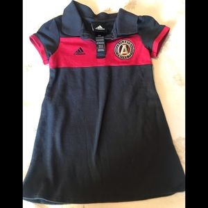 EUC Adidas Atlanta United polo toddler dress